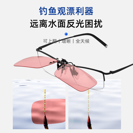 CAPONI polarized professional fishing clip high-definition viewing sunglasses men's ultra-light sunglasses anti-UV waterproof surface phosphorescent