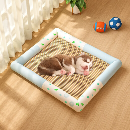 Tianjin dialed jade-carved cat kennel mattress small dog pet cat sleeping mattress summer mattress Teddy medium and large dog mattress cactus (L size)