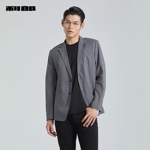 利郎空调服西服男外套轻薄凉爽皮肤衣24夏季 浅灰 180/92A 