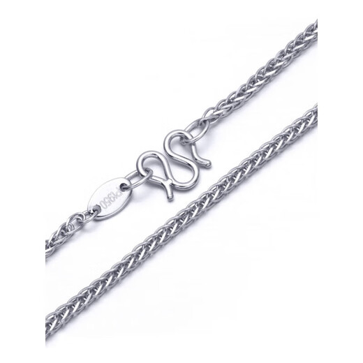 Lotus Pt950 platinum necklace women's Chopard chain platinum necklace men's and women's platinum plain chain platinum pendant clavicle chain 40cm long, about 2.15-2.3 grams in weight, 1.2mm thick