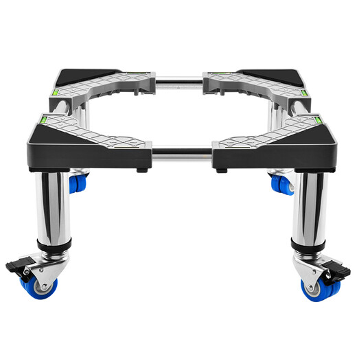 Washing machine base stainless steel heightened mobile tripod automatic drum adjustable stand refrigerator ice machine stand 12 tripod total height 14-17cm gray 25 round tube G10