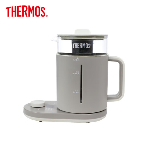 THERMOS Health Pot Tea Kettle 24H Appointment Kettle with Tea Strainer Glass Health Pot Intelligent Constant Temperature Electric Kettle 1.2L EHA-1613E-B