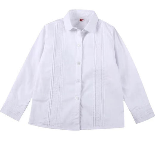 Weiman Xiaolu Children's Shirt Girls White Shirt Long Sleeve Spring and Autumn Clothes Children's Clothing Women's Shirt Children's White Shirt Long Sleeve 248 Long Sleeve Lace 140