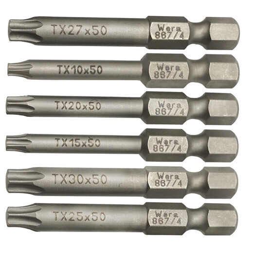 Vera Tournevis Bit Head TX10 Star Hexagon Bit Head 867 / 4Z Torx Universal Type 867/4 Z TX 20 * 152mm