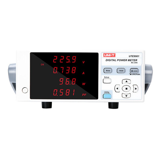 UNI-T desktop digital power meter intelligent electrical parameter tester voltage current frequency power factor comprehensive measuring instrument UTE9901 (AC five-parameter measurement)