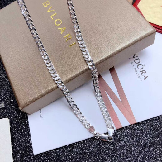 Feishengji pt950 platinum Cuban necklace platinum necklace for men and women couples 999 necklace sweater chain for men baby 4 mm wide 40 cm long