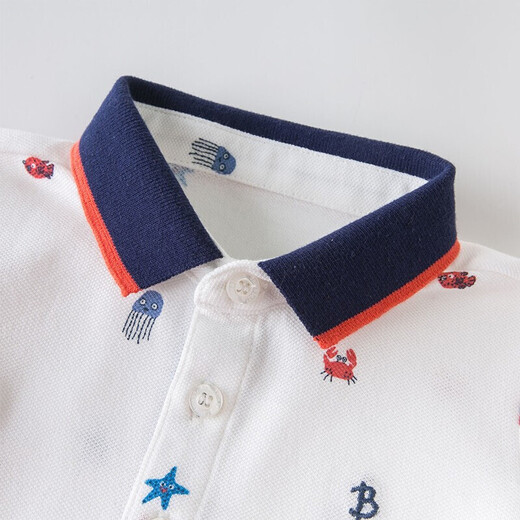 David Bella (Dave/Bella) Jungenanzug Anzug Summer Baby Cartoon Baumwoll -Polo -Hemd Shorts Anzug DBW13542 Meter Weißer Hintergrund Druck