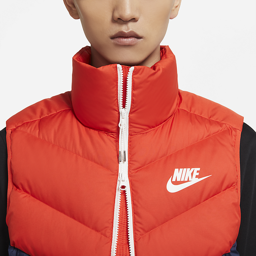 Nike (NIKE) new down jacket men's winter sports and casual comfortable and warm hat-free vest vest CV8975-673/Arikanomiya hidden blue S