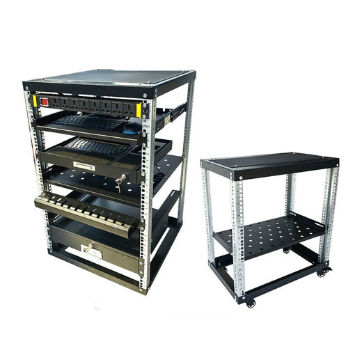 9U12U simple cabinet open 19-inch power amplifier rack power amplifier audio KTV assembly cabinet DIY rack 0x0x0cm black 540MM high 333MM deep black 5