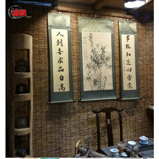 Customized reed curtains, straw curtains, bamboo curtains, partition door curtains, balcony blackout and sunshade decoration, lifting curtains, rolling curtains, and a set of lifting devices for taking photos.