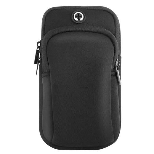 Dipur running mobile phone arm bag sports wrist bag outdoor cycling fitness mobile phone bag light and waterproof unisex arm bowl dual-use running bag black