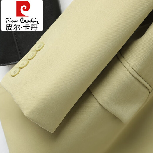 Pierre Cardin Mustard Green Suit Jacket Women's Spring New Korean Style Loose Slim High-Quality Small Casual Suit Top Pink S 85-110Jin Jin is equal to 0.5 kg