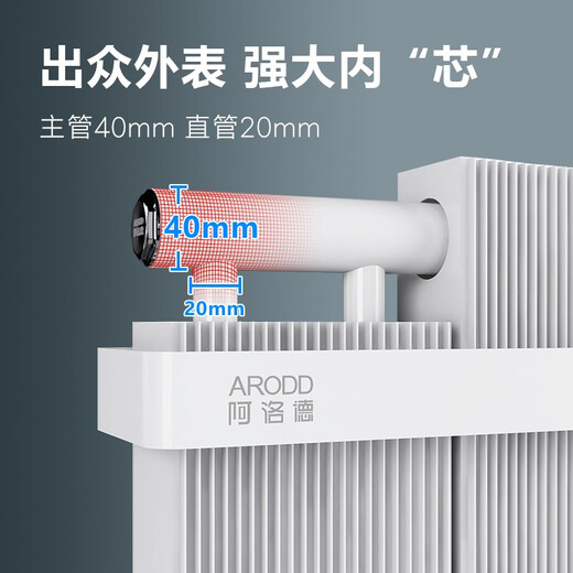 阿洛德铜铝复合暖气片双水道家用水暖散热器壁挂式卧室客厅明装 铜铝13570高 300mm*1柱