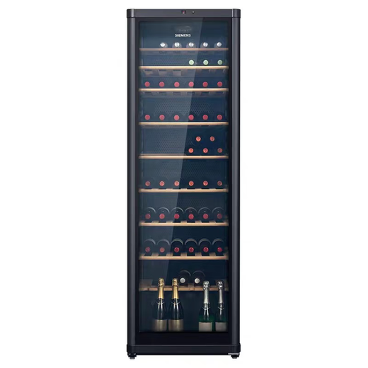 Siemens wine cabinet home wine cabinet constant temperature refrigeration imported oak wine rack black KW35VB7TSC kw35vb7tsc imported oak wine rack 120 bottles