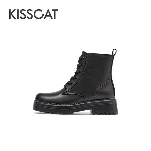 Kisscat küssen Katzen Winter bequem modische Martin Boots Frauen Ka54736-51 Schwarz (plus Fleece) 38