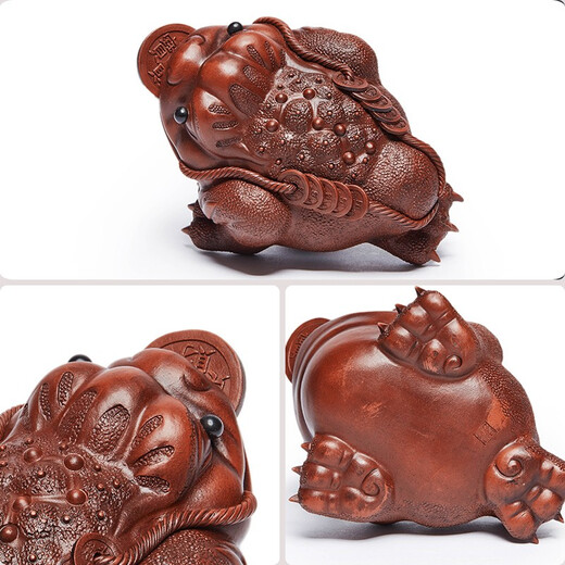 Wanhuyuan Golden Toad tea pet ornaments can raise purple clay tea pets Kung Fu tea set accessories tea toad ornaments tea table tea table tea ceremony tea set ornaments tea ceremony spare parts Wan Guanjiacai Golden Toad (antique style)