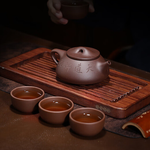 Centenary Liyong Yixing purple sand pot pure handmade original mineral purple clay heavenly reward Qin Jingzhou stone ladle pot Kung Fu tea set teapot