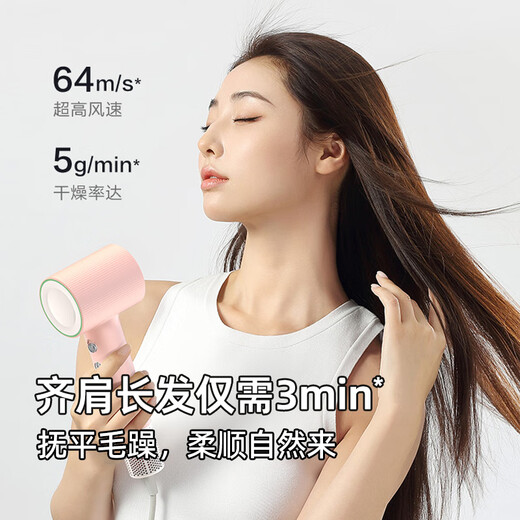 Haier high-speed hair dryer household 110,000 rpm hair dryer 200 million negative ions hair care student dormitory hair salon level quick drying maintenance high power low noise HF61 extreme night gray 110,000 rpm brushless motor