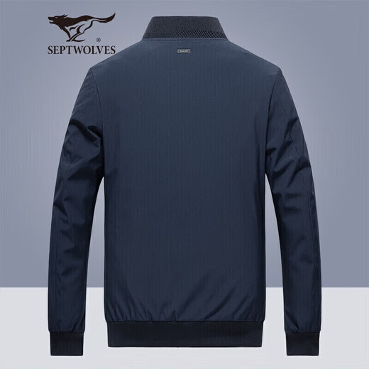 Septwolves Jacket Men's Autumn Jacket Men's Business Casual Cadre Top Baseball Collar Jacket Young and Middle-aged Men's Clothing
