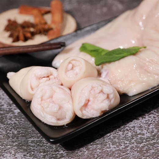 Farm-raised free-range native pig large intestine, fresh pig intestines, black pig no-wash pig intestine, large intestine head, fresh frozen fat intestine, selected native pig large intestine head 5 Jin Jin equal to 0.5 kg