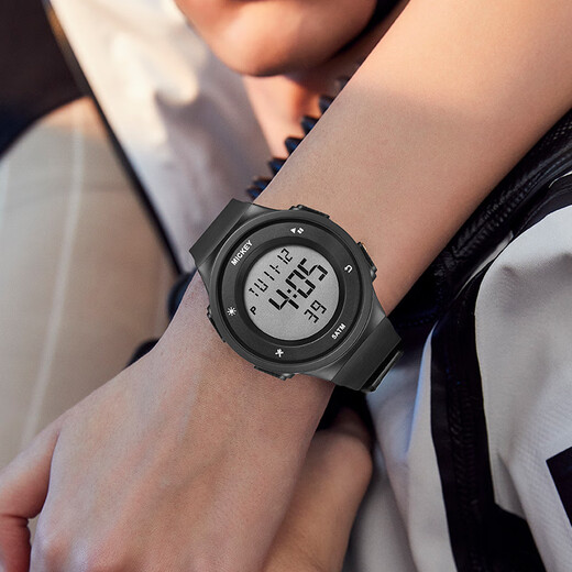 Disney (Disney) student watch, dedicated to junior high school students, high school student electronic watch, simple, trendy and cool waterproof watch, men's model 15051, quiet black