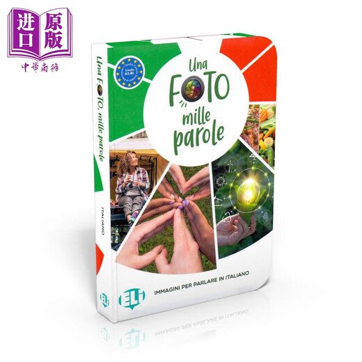Version originale italienne Una Foto mille parole Une image vaut mille mots Cartes illustrées d'apprentissage du vocabulaire de mots multi-thèmes Pratique de la conversation orale en italien Débutant-intermédiaire A2-B1
