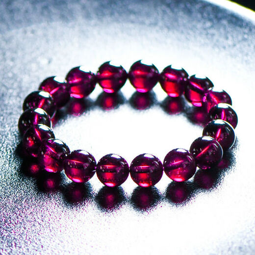 Moshe 7A Brazilian purple tooth black garnet bracelet, imperial purple round bead single circle bracelet, gift for wife, 7A+8.5MM