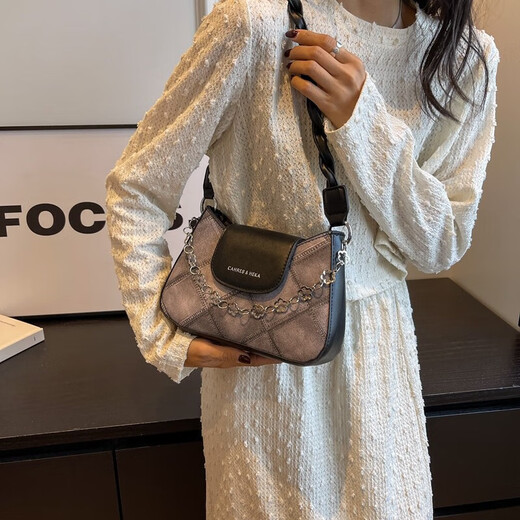 Nanmu Xiong bag women's bag crossbody bag chain shoulder bag 25 spring new style portable versatile light luxury armpit bag Chinese Valentine's Day gift shoulder crossbody bag black