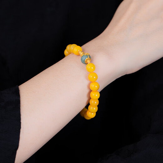 Qingchengshan Beeswax Bracelet for Women, Wasabi Southwest Red Transfer Beads, Jade Good Luck Lotus Gourd Fortune Bracelet, Gourd Jade Beeswax Bracelet + Expired