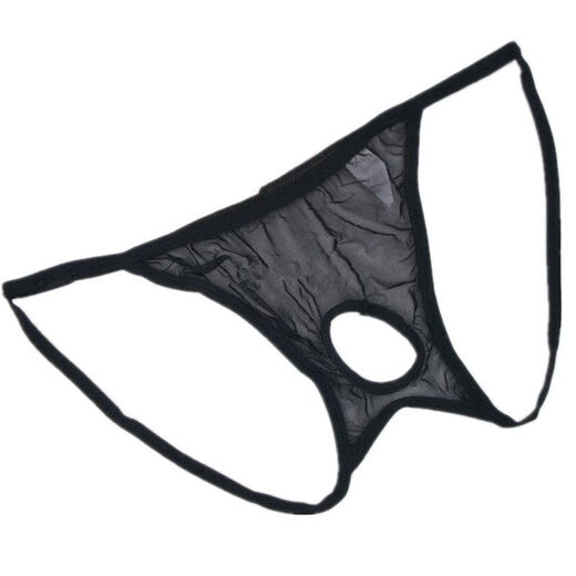 Sexy underwear for men with holes in the front and butt leaking in the back, sexy transparent underwear thong GAY sexy underwear, sexy, no need to take off, transparent, black