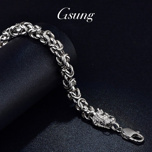 GsunG platinum men's faucet bracelet new domineering keel chain PT950 men's faucet bracelet platinum PT950 priced by the gram