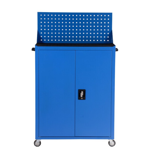 Jingxinda Tool Cabinet Iron Cabinet Workshop Mobile Tool Cart Multifunctional Hardware Iron Auto Repair Factory Trolley 120B Gray Blue + Brake + Back Plate
