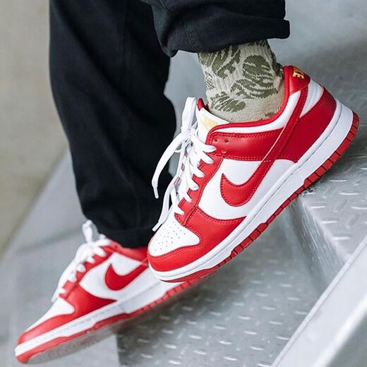 耐克（NIKE）板鞋男鞋2024夏季新款熊猫Dunk Low滑板鞋复古运动低帮休闲鞋子 DD1391-104白紫 44