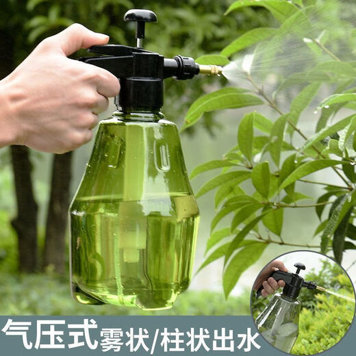 Manual pneumatic flower watering can, watering can, watering can, sprayer, watering can, shower small watering can, 1 emerald pressure type 1.8 liters