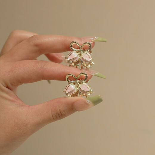Xiang Wan hair clips 2 exquisite tulip small grab clips women's hair accessories small super fairy princess hair clip women's side bangs clip