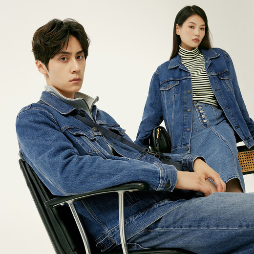 Levi's Levi s24 autumn and winter American retro couple denim jacket dark blue L