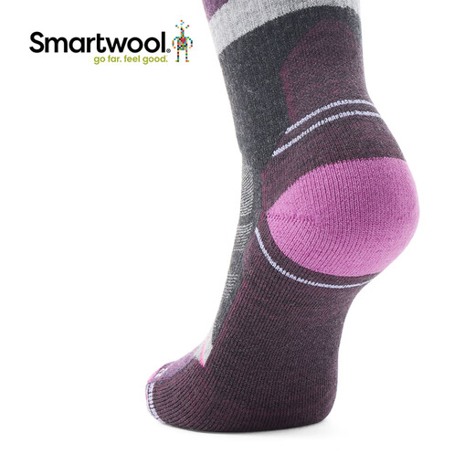 SMARTWOOL Women's Full Shock Absorbing Mid-Tube Socks Outdoor Hiking Socks Thickened Warm Merino Wool Socks 1583 Charcoal Black 003 S (Suitable for Foot Sizes 35-37)