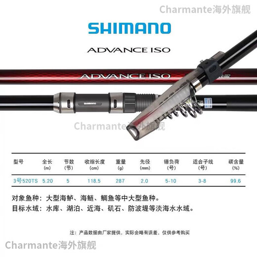 Nuevo juego de cañas de pescar Shimano ADVANCE de SHIMANO, caña de mar, pesca en el mar, caña de lanzamiento de largo alcance, caña de lanzar, regalo de Año Nuevo, preventa No. 3 520TS (5,2 metros)