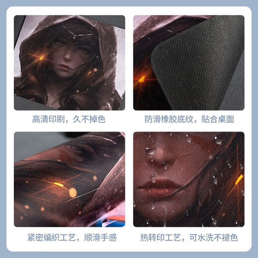 鼠标垫ikun专属鸡你太美表情包小黑子爱坤坤创意搞怪鼠标垫 GE-684 260x210mm厚4mm舒适