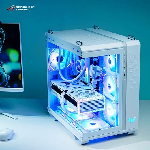 ASUS family bucket I7 14700KF ASUS RTX5070ti graphics card 5080 game white Fubuki AI computing rendering assembly computer pure white e-sports host i7 14700KF+RTX5070 2