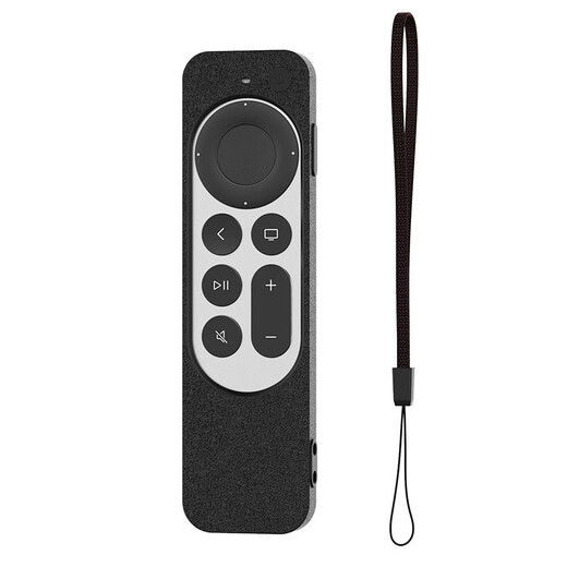 KMaxAI Apple TV 6/7 generation 2021 remote control protective case Apple TV 6/7 generation 2022 remote control protective case with lanyard black