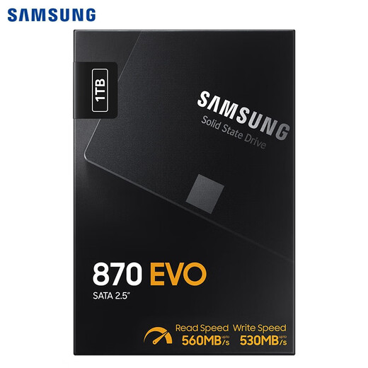 三星（SAMSUNG）1TB SSD固态硬盘 SATA3.0接口 独立缓存 AI电脑配件 读速560MB/S 870 EVO