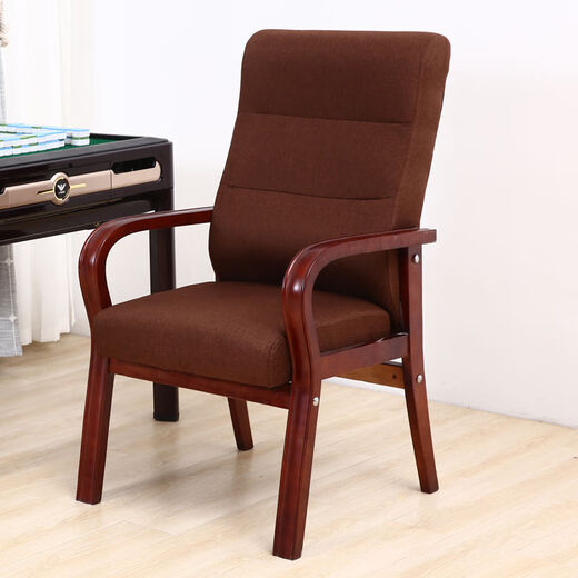 Wuhui leather chair, leather armrest, mahjong chair, cowhide computer chair, genuine leather office chair, study room, home chess and card room, conference room seat, thick cushion, high backrest, black PU leather
