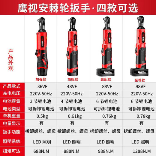 德国90度角向电动扳手充电棘轮扳手16.8V 充电式扳手锂电中飞 688N 特惠款1电（限一台）