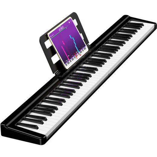 Terence electronic piano 88 key folding piano for adults and children beginners electric steel keyboard teaching instrument V10 home piano elegant black + original piano bag