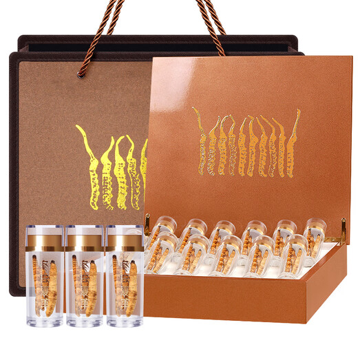 Fudonghai Cordyceps sinensis 8G Geschenkbox (hochwertige alle Insekten) Geschenk Qinghai hochwertiges, praller und trockenfreies Gras