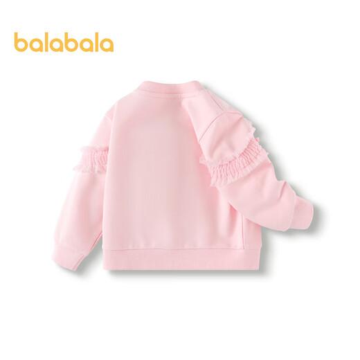 Balabala Girls Sweatshirt Pink Pure Color Top Mode Sweet Herbst Kleidung Fantasy Pulver 60355 130 cm