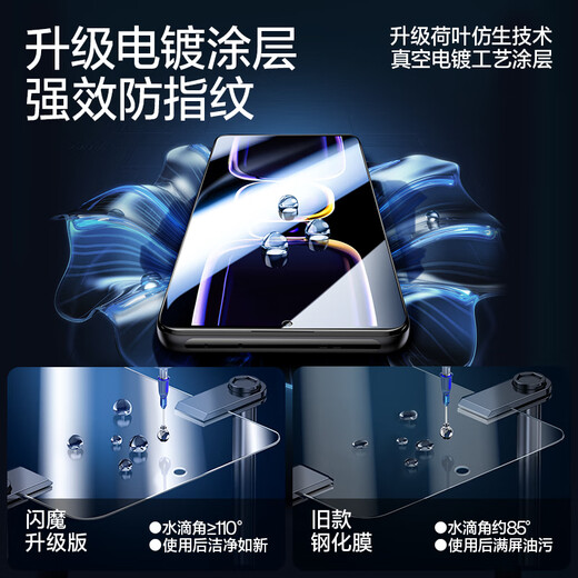 Flash Magic sales model suitable for Redmi k60 tempered film k60pro high-definition all-glass explosion-proof championship version universal anti-fingerprint anti-hand sweat anti-fall smooth feel enhanced version | double anti-fingerprint 2 pieces + artifact real machine mold opening and damage guarantee