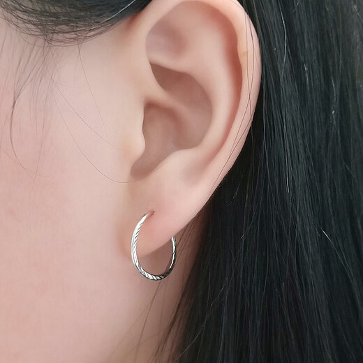 Qianying Jewelry Platinum Earrings Pt950 Platinum Earrings Men's and Women's Earrings Earrings Earrings Small Circles Small Circles Patterned Flowers Gypsophila. Single Price One Piece. Weight Approximately 0.46-0.7g