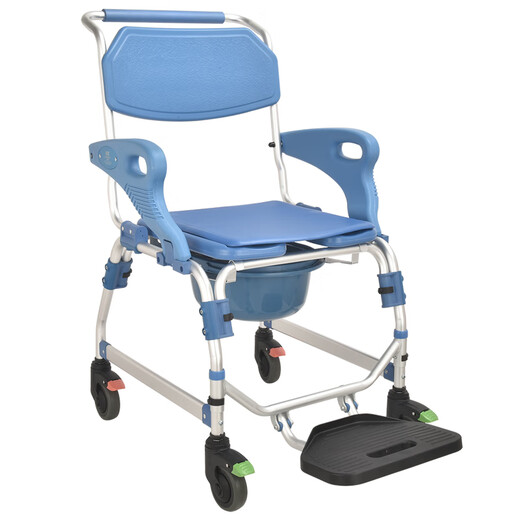 Wei Yikang Behinderte Menschen mit Radbad Stuhl Duschstuhl ältere Sits Stuhl Indoor Bad Sits bewegende Toilette Sits Hock